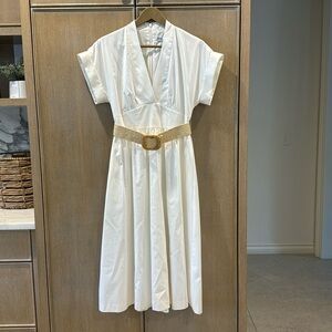 Antonio Melani Belted Cotton Dress Size 4